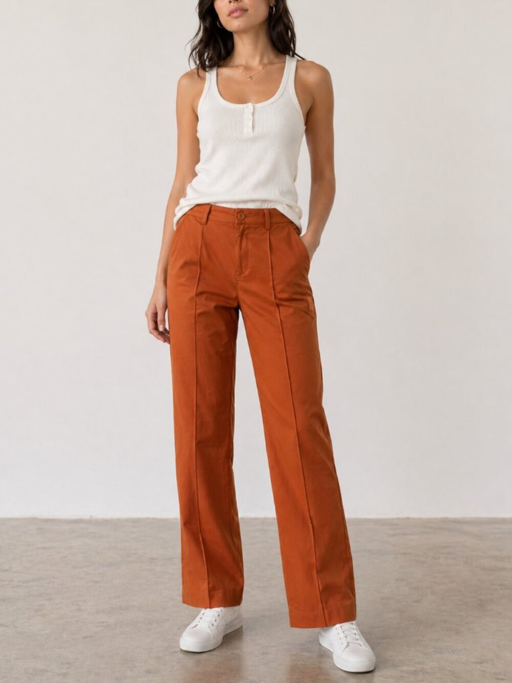 Maison Kitsuné Casual Pants Size 40 US 8 Spice Relaxed Trouser NWT
